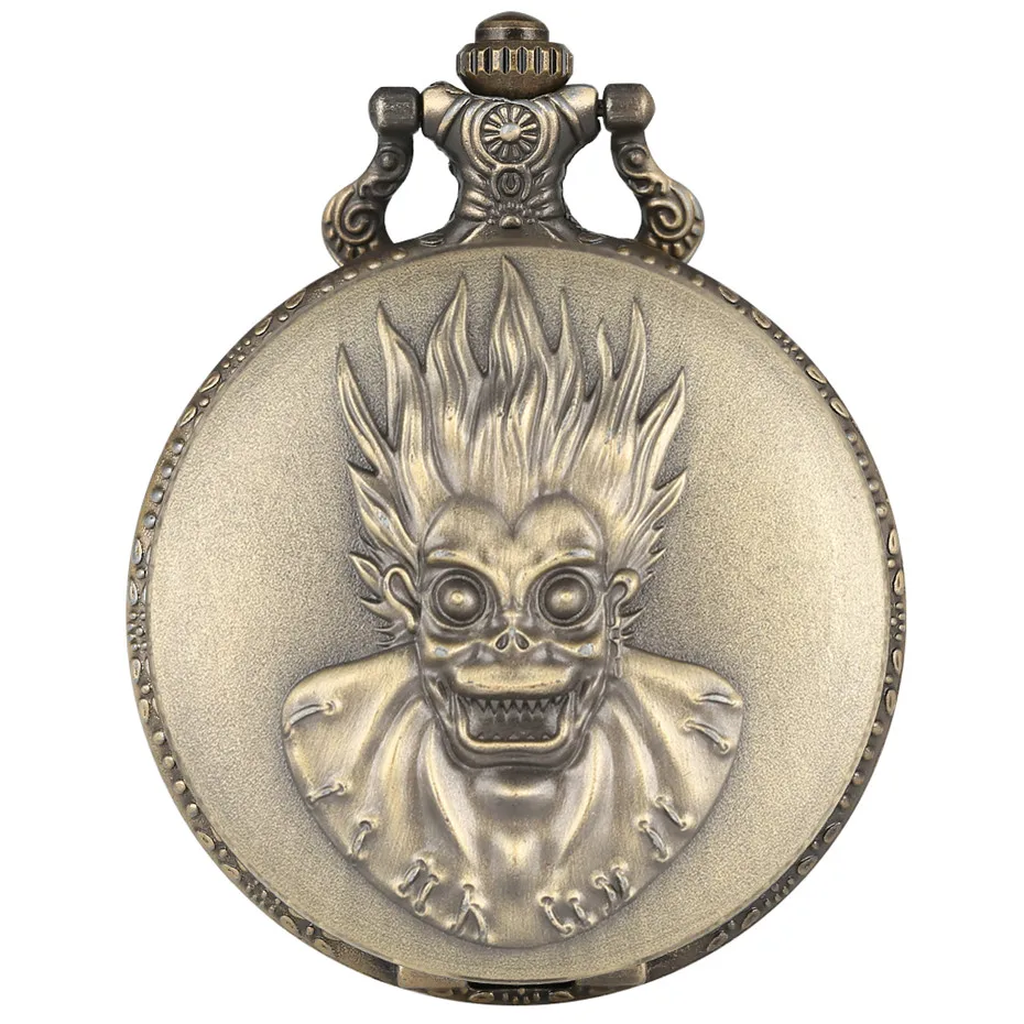 Punk Cool Monkey King Design Quartz Bronze Pocket Watch Vintage Necklace Chain Souvenir Pendant Watches Gifts Men Women Kids | Наручные
