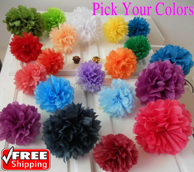 150 шт. 8 дюймов (20 см) Выберите цвета сделай сам подвесные тканевые помпоны оптом