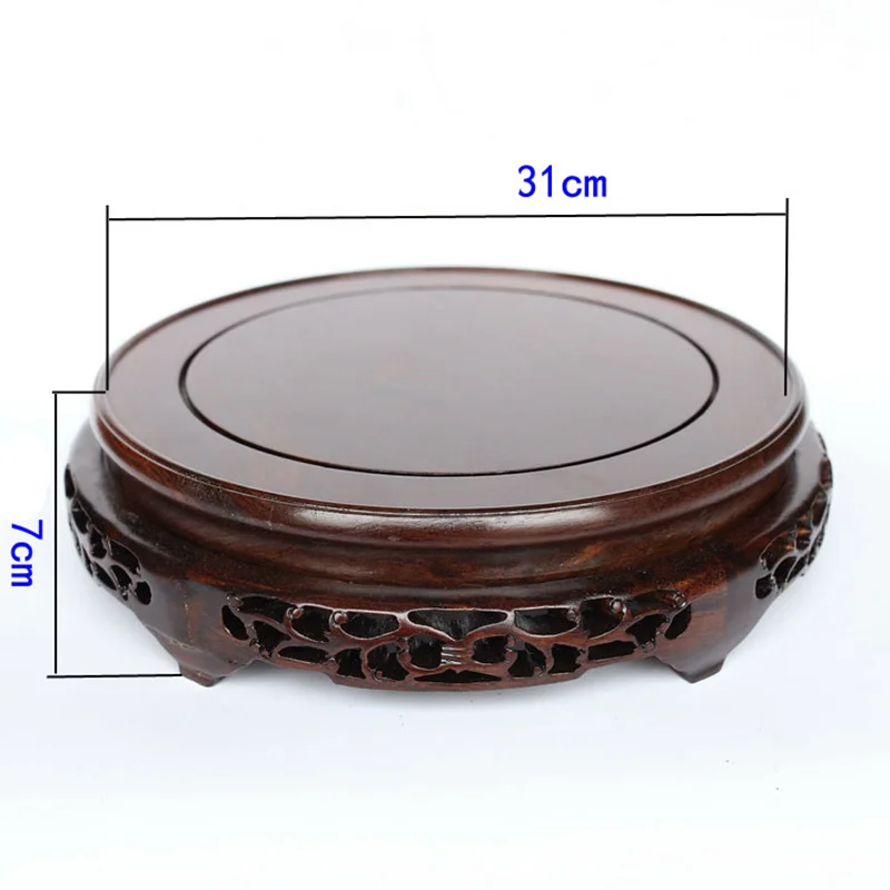 Wood Vases of Buddha Flowerpot Big Base Solid Wood Household Act The Role Ofing Is Tasted Handicraft Furnishing Articles