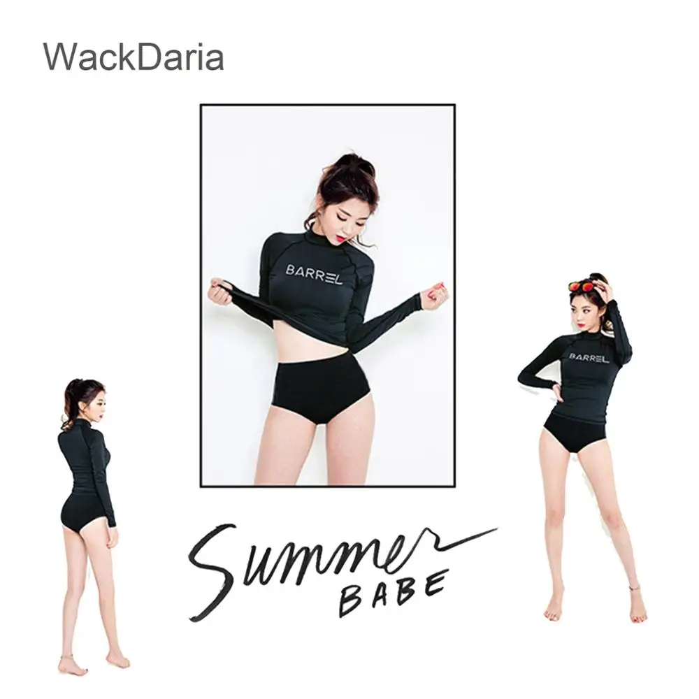 Новый комплект бикини WackDaria с длинными рукавами и надписью высококачественный