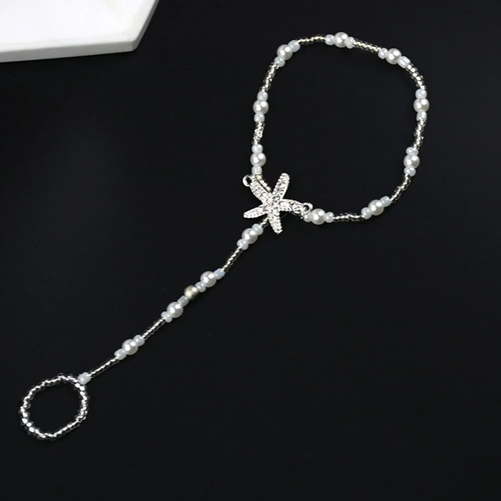 Пикантные женские ножные браслеты в стиле бохо с жемчужинами для девушек