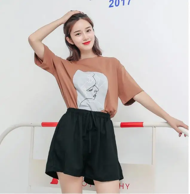 Летние Шорты пляжные праздничные хлопковые и конопляные широкие шорты