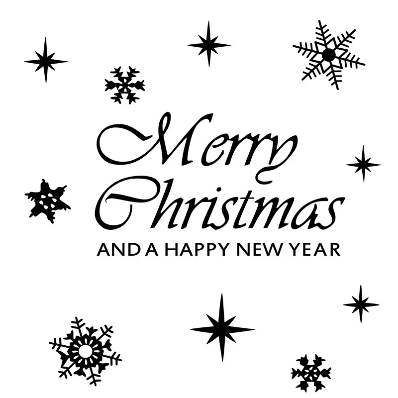 2019 Новогодняя домашняя Настенная Наклейка с надписью &quotMerry Christmas&quot для комнаты