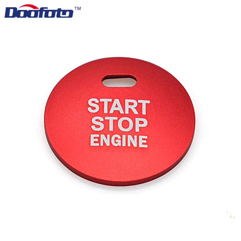 Button Cover Red Doofoto автомобильные аксессуары наклейки Алюминий сплав кнопка запуска двигателя автомобиля чехлы для Mazda 3 6 Mazda 2 CX-5 CX-9 CX-3 MX-5 стайлинга автомобилей - Название цвета: Button Cover Red