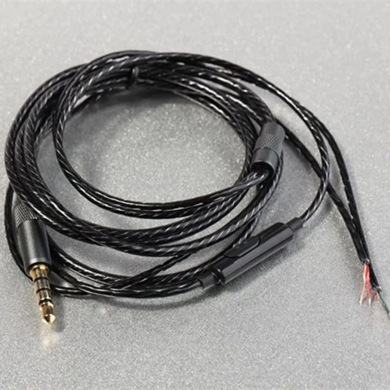 

HIFI Earphone Cable for DIY Replacement 1.2m Audio Cable with mic Headphone 32 cores Repair Headset Wire DIY Headphone Earphone