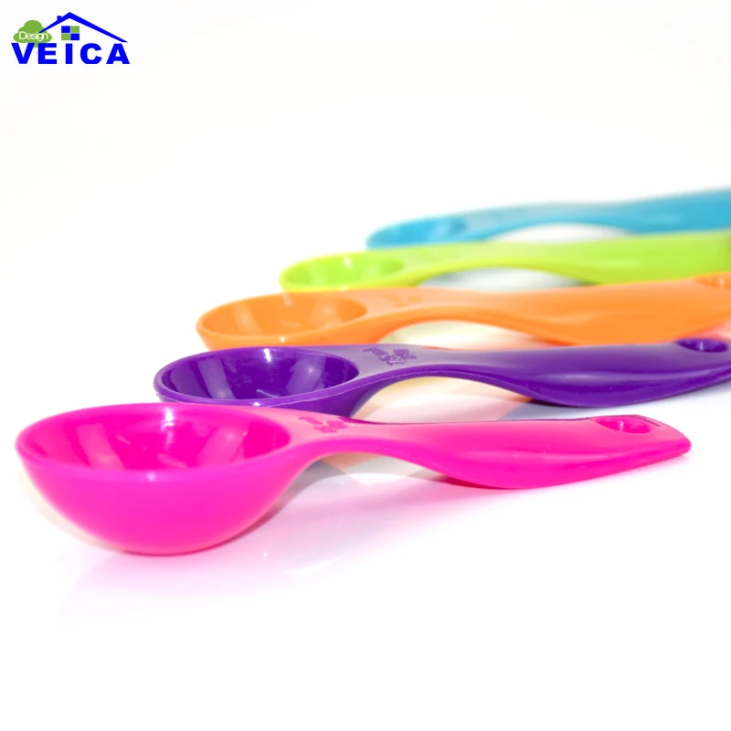 5 шт. красочные пластиковые мерные ложки чашки кухонные инструменты высокого