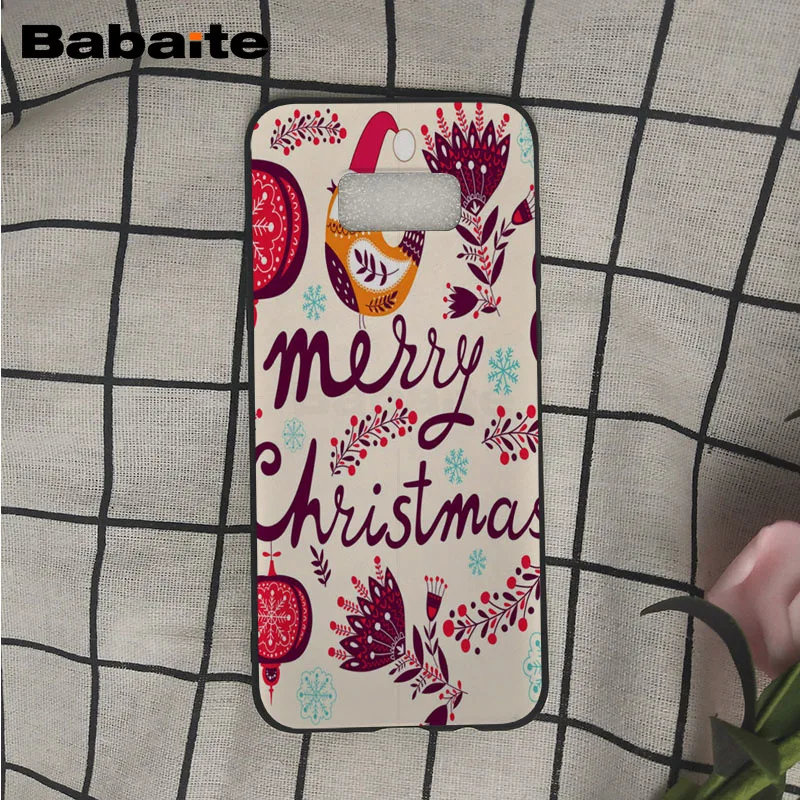 Чехол для телефона Merry Christmas черный мягкий силиконовый чехол из ТПУ Samsung Galaxy s9 s8 plus