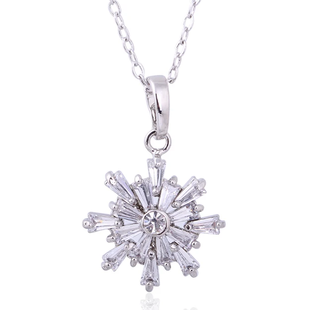 Christmas gifts fashion flowers pendant necklace genuine Austrian crystals 18 k gold plated hand made jewelry | Украшения и