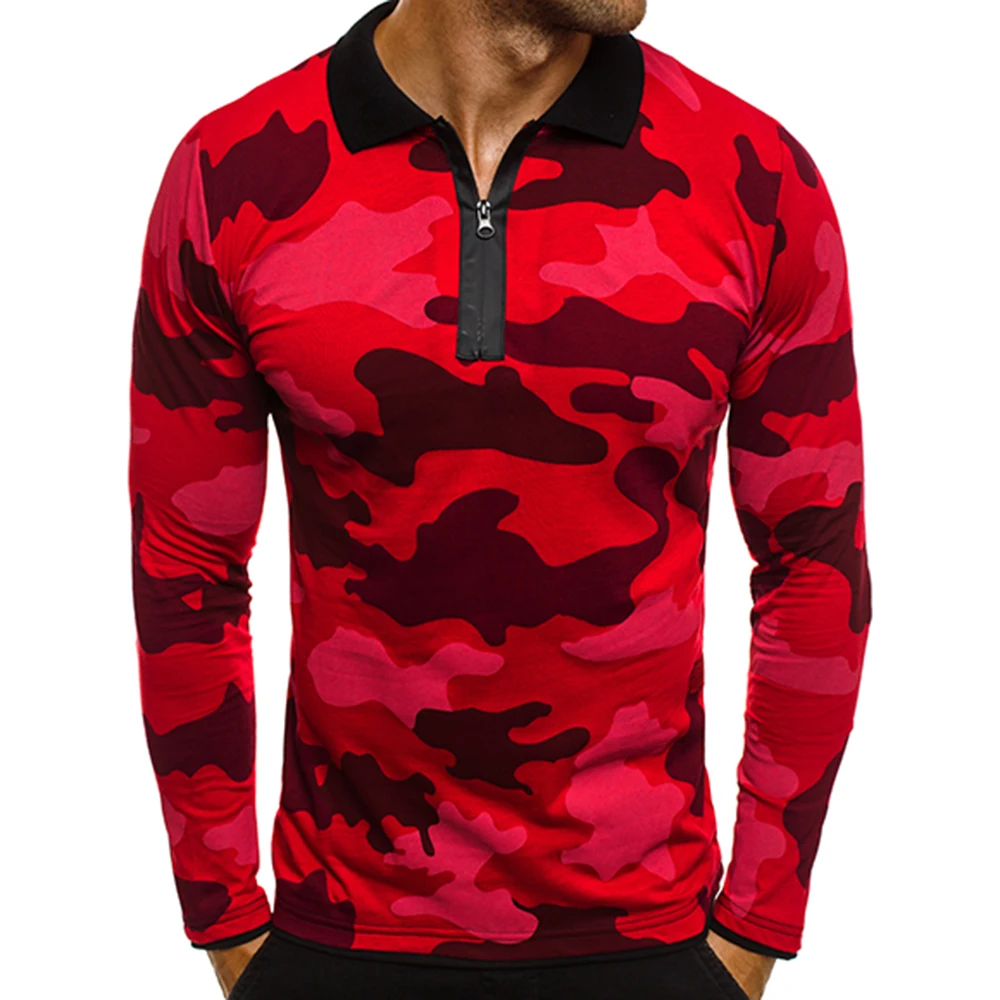 ZOGAA брендовая новая футболка с длинным рукавом в стиле милитари камуфляжной