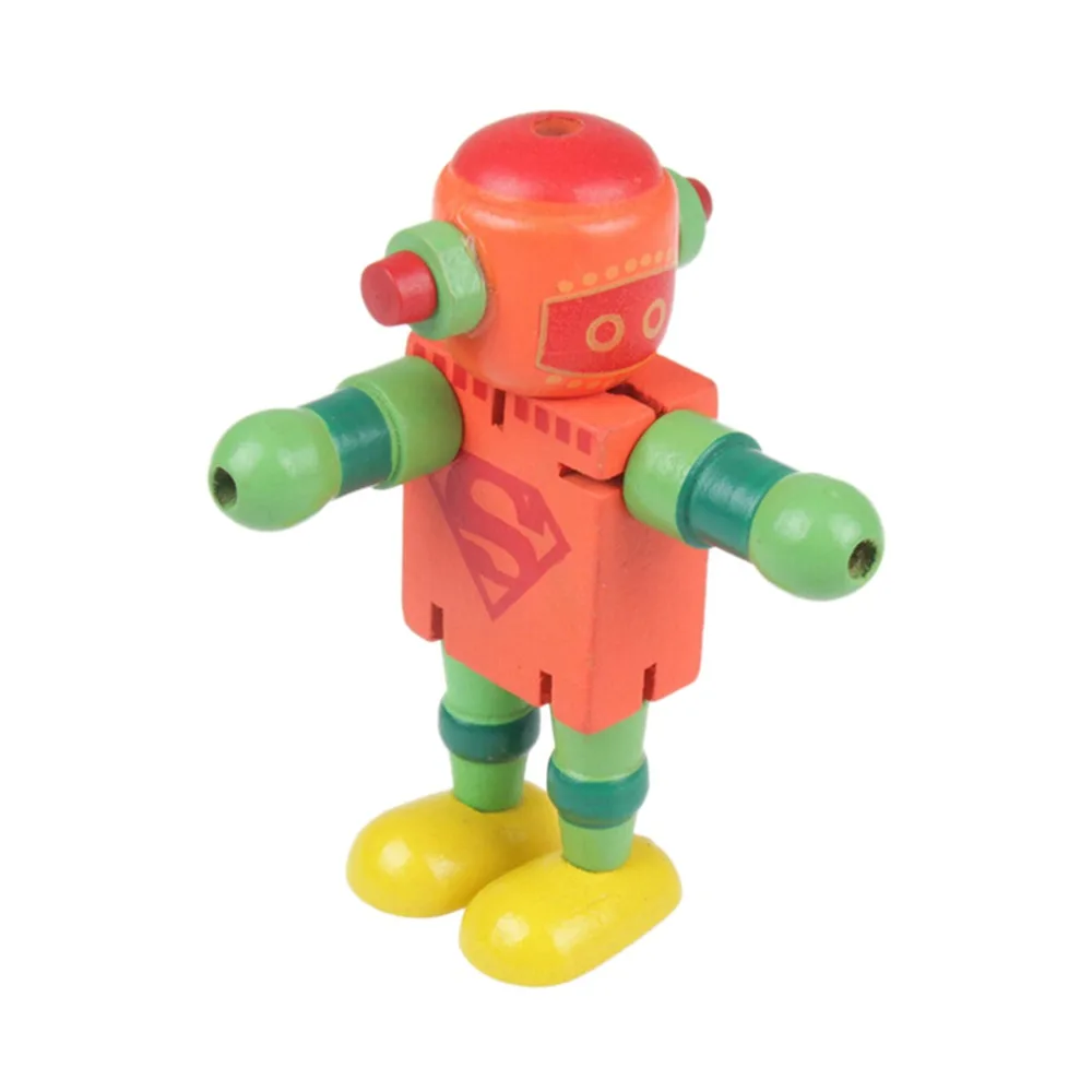 1 шт. Обучающие Развивающие деревянные игрушки роботы для детей малышей раннего