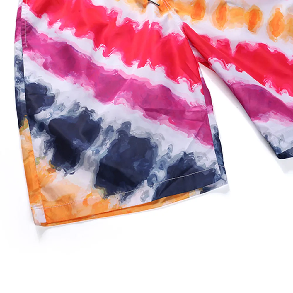 Мужские летние пляжные шорты мягкие модные повседневные 3D с принтом облака