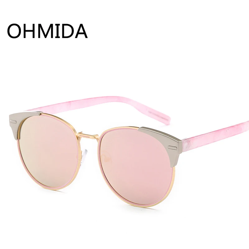 Женские круглые солнцезащитные очки OHMIDA винтажные Винтажные Солнцезащитные UV400