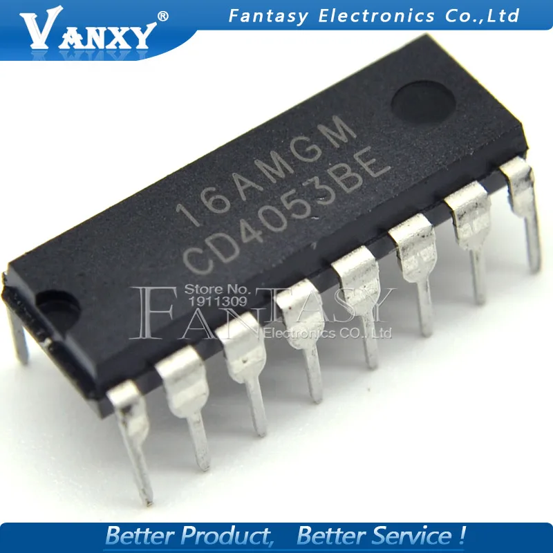 10 шт. CD4053BE DIP16 CD4053 DIP 4053BE DIP-16 новый и оригинальный IC | Электронные компоненты