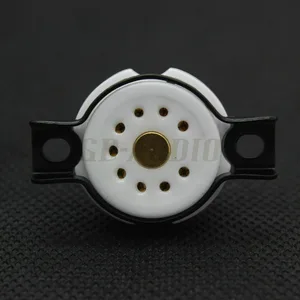 EIZZ высококачественные 9-контактные керамические трубчатые гнезда золотые латунные штифты для 12AX7 ECC82 ECC83 12AU7 12AT7 ECC81 Hifi аудио трубчатый AMP DIY