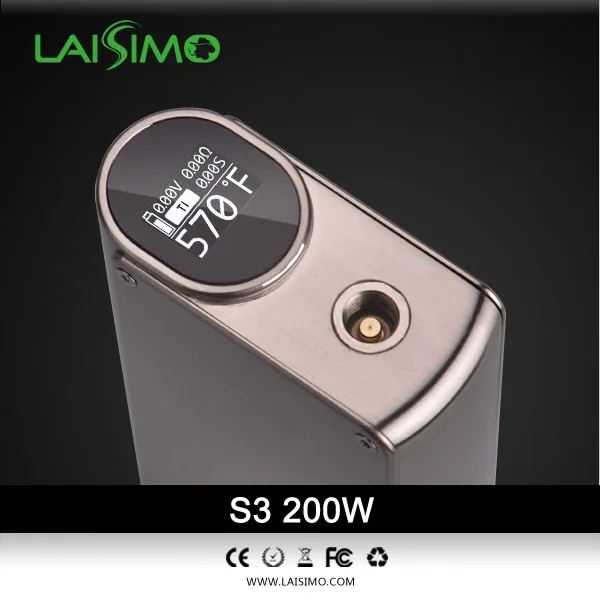 Original Laisimo S3 200W vape Mod electronic cigarette mod 18650 Rotating Display TC MODE vapor e 200 w MOD | Электроника