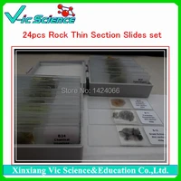 24pcs rock thin section slides set