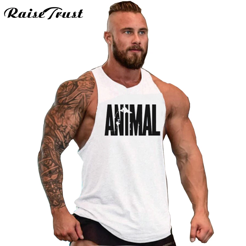 Майка мужская Спортивная брендовая одежда для бодибилдинга и фитнеса рубашка