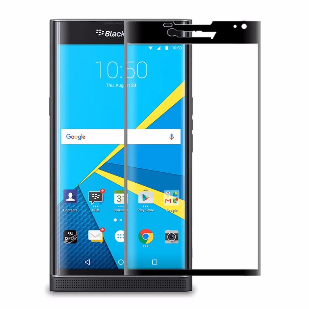 Fortxen 3D закаленное Стекло для blackberry priv [2 шт. лот] Полное покрытие защитной Экран