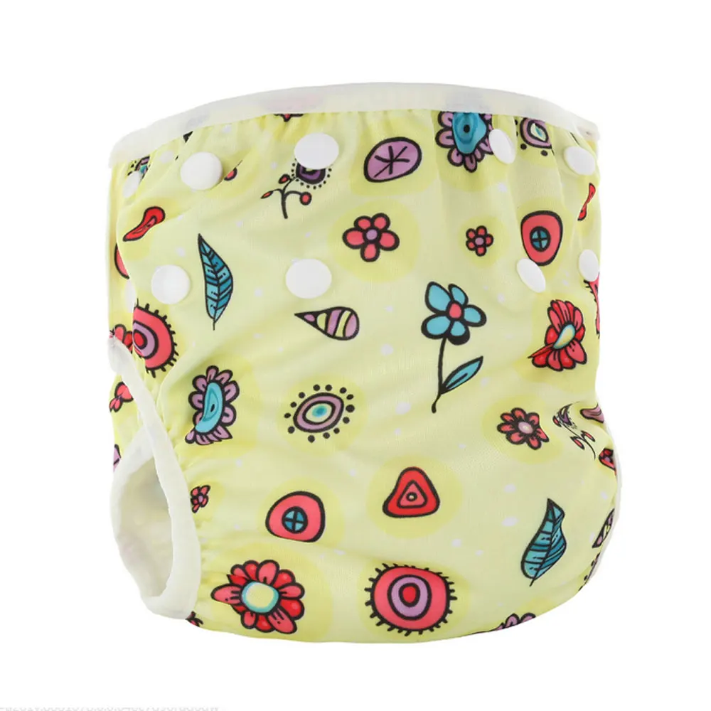 Baby Adjustable Swim Diaper Training Pants Reusable Waterproof Nappy Washable Covers Baby Boy Girl Printed Cloth Diaper Washable