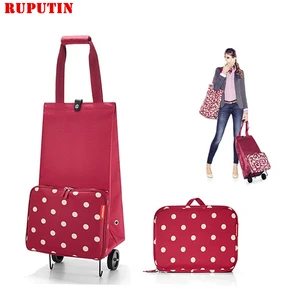 Складная корзина для покупок rubullets, маленькая корзина для покупок на колесах, Женский органайзер для покупок, сумка для овощей сумка-буксир