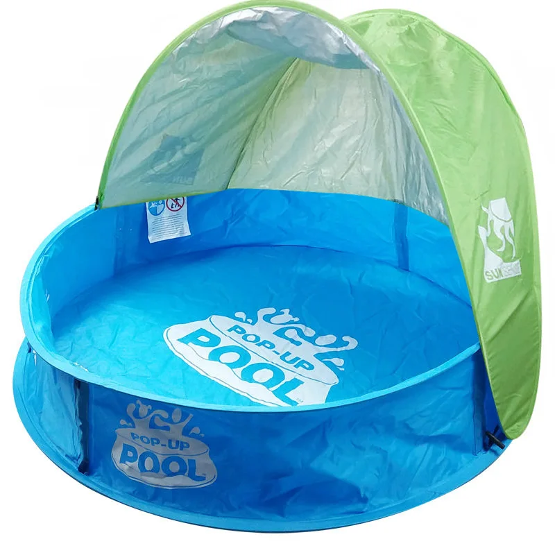 

Детская Пляжная палатка, детская водонепроницаемая, всплывающая, солнцезащитная, с защитой от ультрафиолета, с бассейном, для детей, для кем...