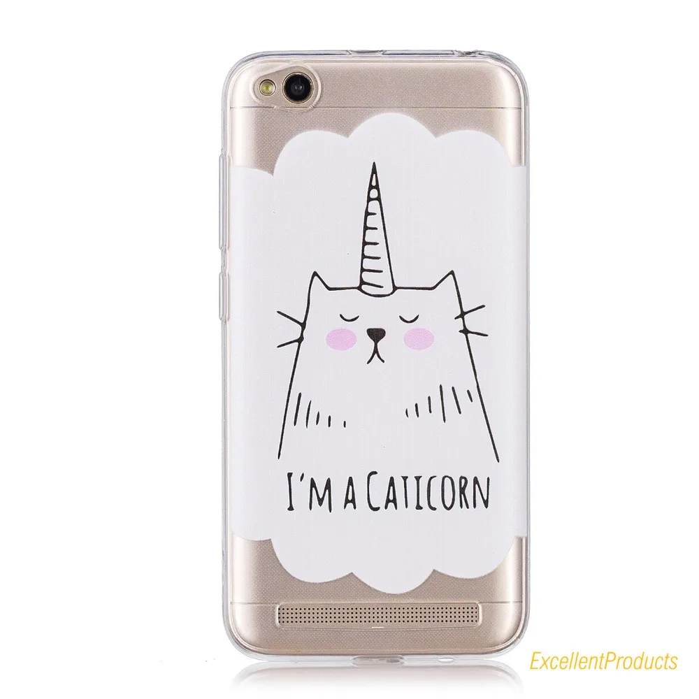 Для Coque Xiaomi Redmi 5A мягкий чехол из ТПУ Kawaii с принтом силиконовый для телефона caso