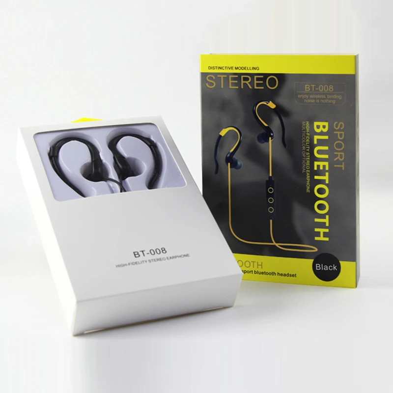 4 1 Bluetooth наушники с микрофоном Sweatproof Тренажерный зал Спорт HIFI беспроводные бас