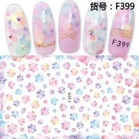 1 sheet ultra thin nail art decorations stickers adesivos manicure flower decals nails accessoires f399403