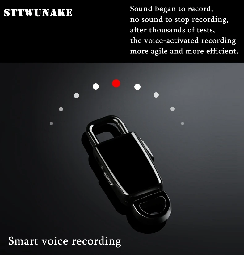 STTWUNAKE мини брелок скрытый диктофон Профессиональный цифровой 8 Гб HD