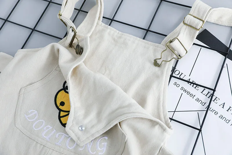Newborn Baby Boy Outfits Clothes Striped Shirt+Cartoon Bee Overalls Bib Pants 2PCS Outfit Set Spring Autumn Kids Infant Costume |