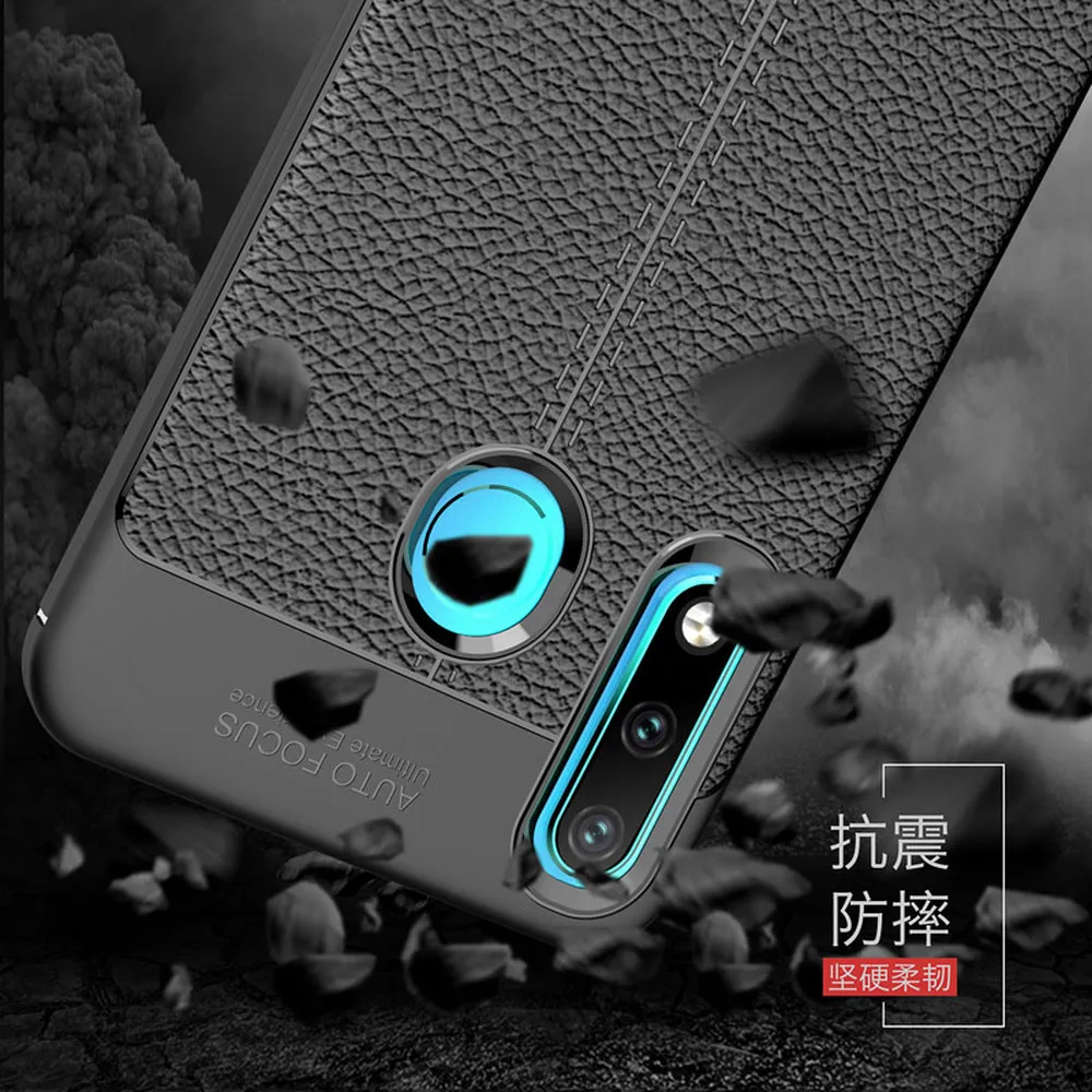 Подходящий чехол для Huawei P30 Lite мягкий силиконовый чехол-бампер искусственная