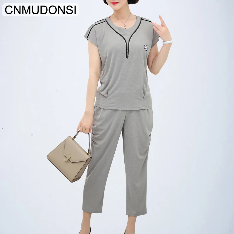 Для женщин Верхняя одежда из двух частей 2019 летние спортивные костюмы комплект