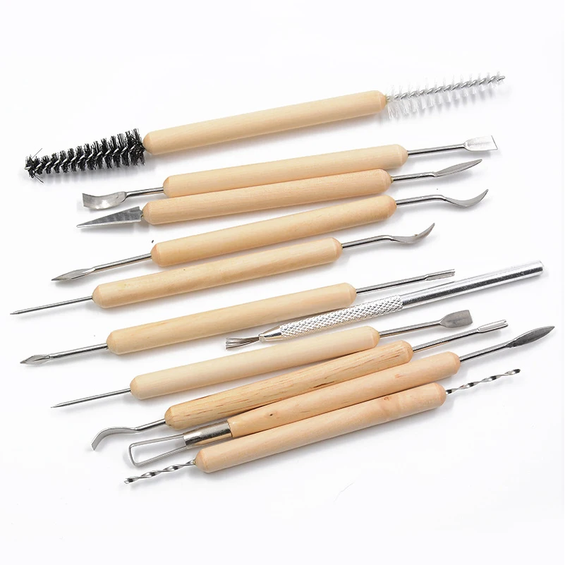 11 шт./компл. Профессиональные нержавеющей деревянный Fimo Полимерная глина