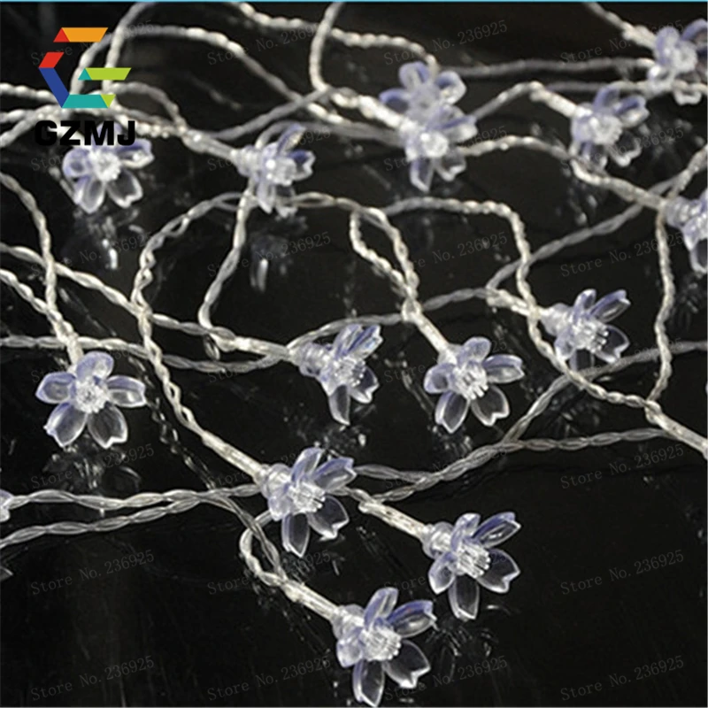 Водонепроницаемая светодиодная уличная гирлянда на проводе Рождественский