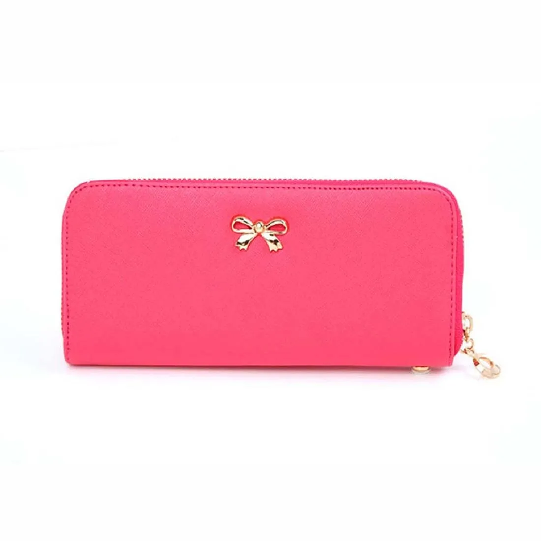 Модный корейский милый кошелек с бантом однотонный переносной для женщин|wallets for