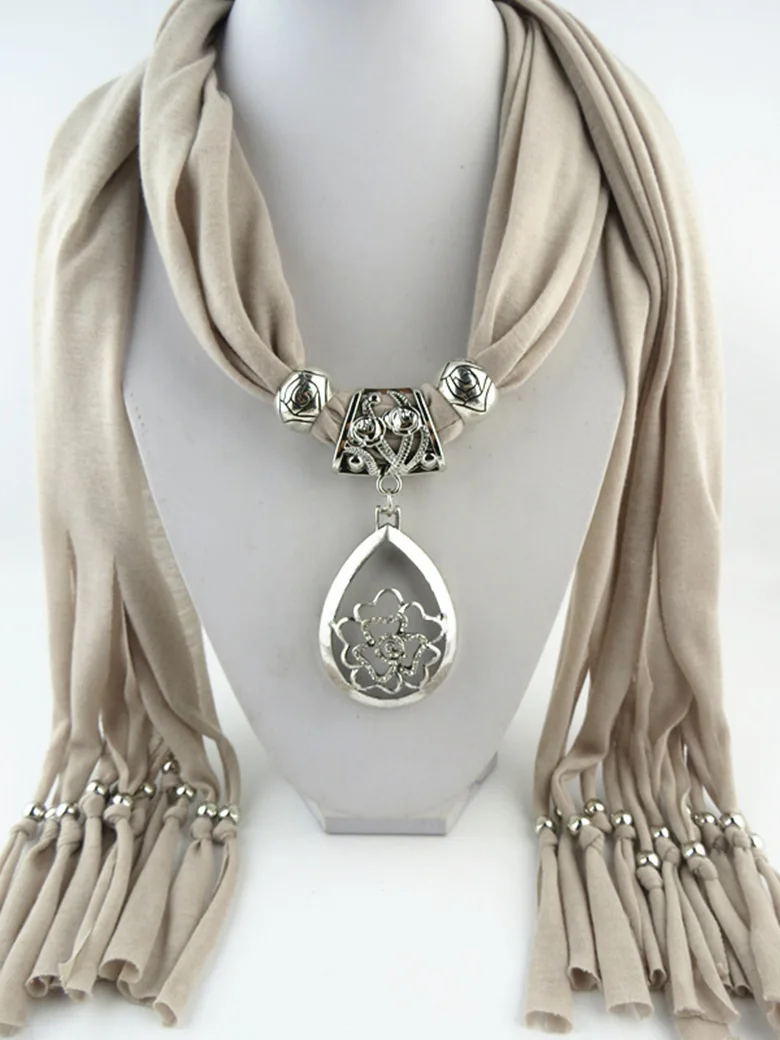 Модные ювелирные изделия Женские Ювелирные шарф полиэстер кулон новый дизайн
