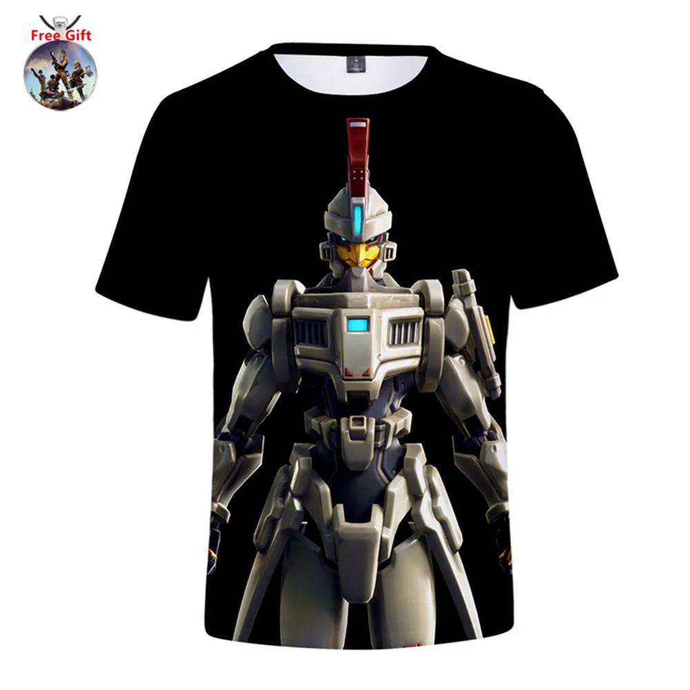 Золотой Kids Summer T Shirts Battle Royale Beach Short Pants Men T-shirt Game Season 9 Women Tee Black Knight Cosplay Costume Teenagers - Цвет: Золотой