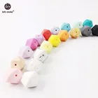 50 шт., восьмиугольные силиконовые бусины для прорезывания зубов, 17 мм