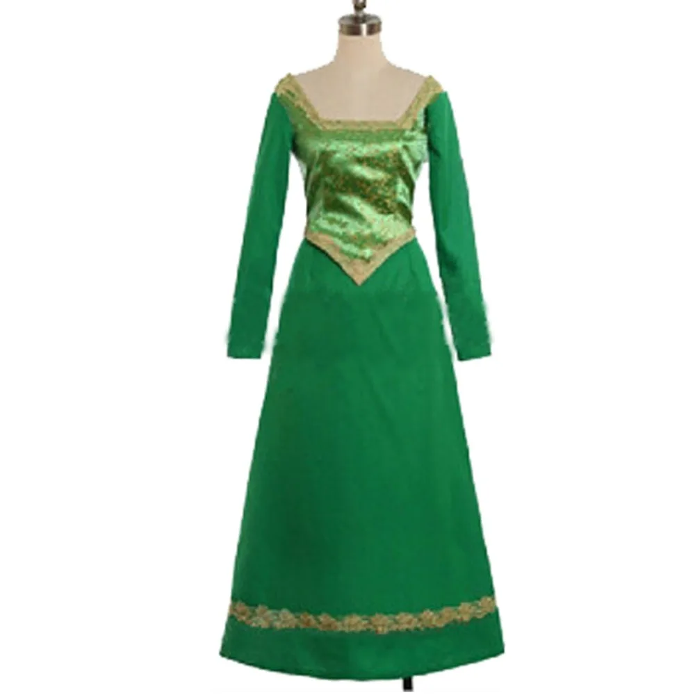 

2018 Shrek Princess Fiona Cosplay Dress Cosplay Costume Custom Made 2 Styles For Choosing
