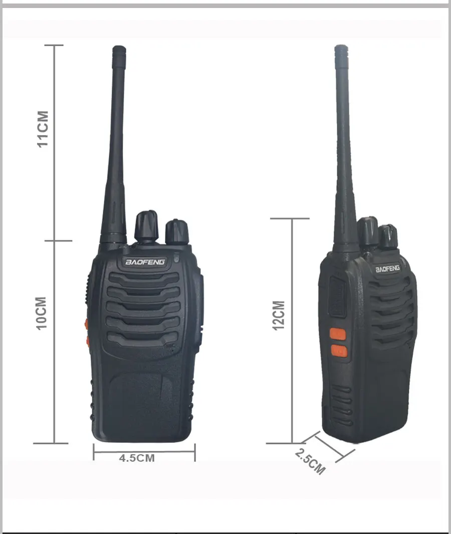 2 шт./партия двухстороннее радио Baofeng BF-888s 5 Вт 16CH двухстороннее портативное CB радио BF 888S переговорное BaoFeng 888S радио USB зарядное устройство