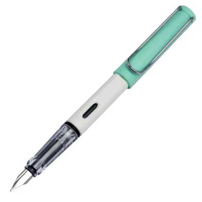 green white 1 шт./лот коррекция осанки при письме авторучка 0,5 мм перьевая ручка с колпачком 0,38 мм на выбор студент Iraurita чернила ручки школьные принадлежности - Цвет: green white