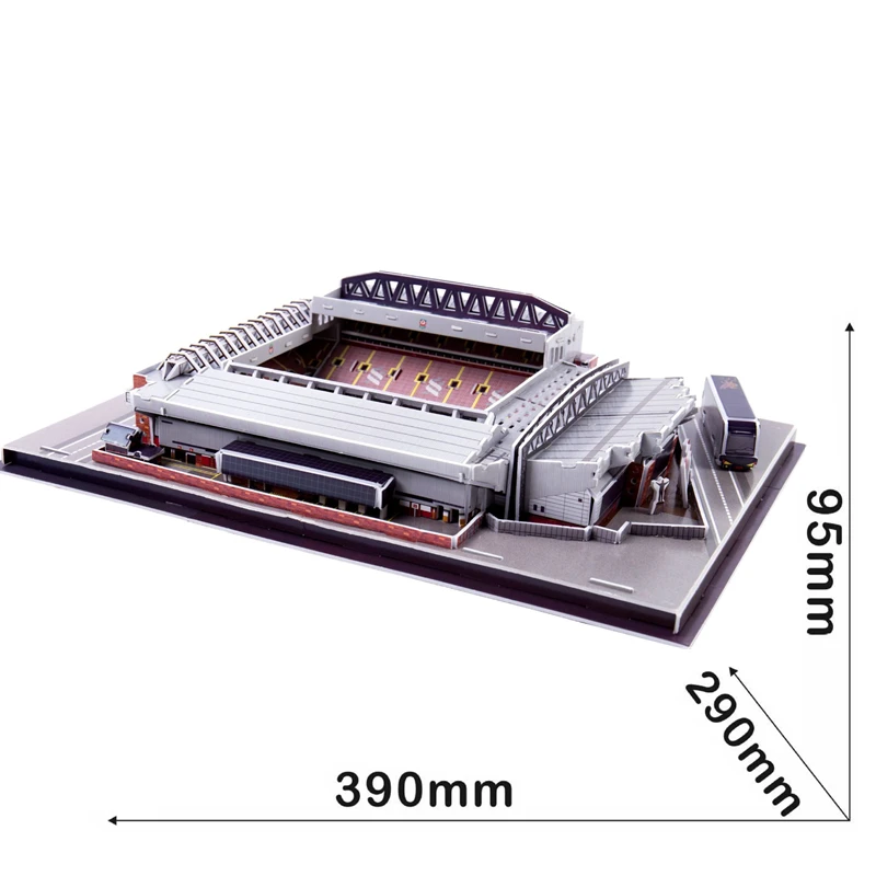 DIY 3D Papercraft головоломки бумажные модели зданий Англия Anfield футбольные стадионы