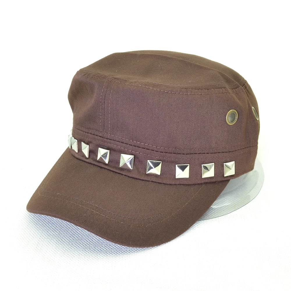 Заклепки армия Кепки с плоским верхом Snapback шляпа одноцветное Цвет Шапки для Для