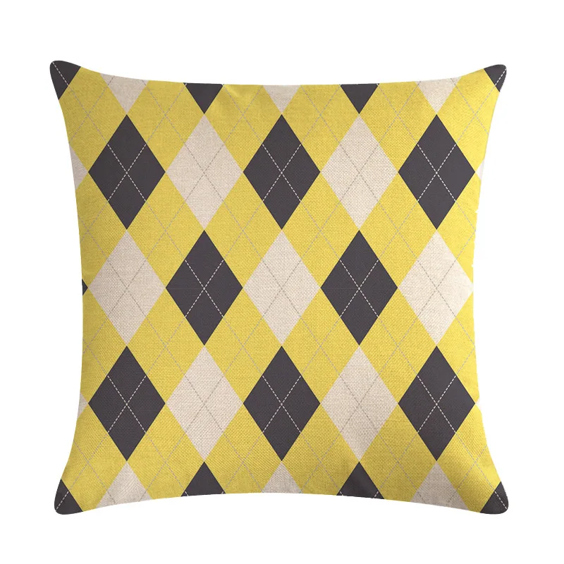 Цветная красочная Геометрическая Наволочка на подушку из хлопка и льна 45x45 см