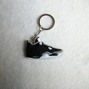 Photo Color8 Мини Силиконовый Jordan 4 брелок сумка Шарм для женщин дети брелок подарки тапки держатель для ключей кулон аксессуары брелок на ключи в виде обуви - Цвет: Photo Color8