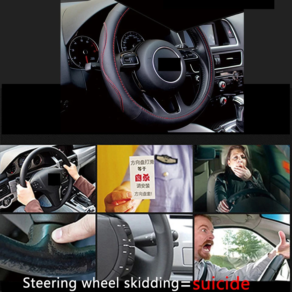 38 см кожа для Kia Rio 3 Ceed Toyota Corolla 2008 Avensis C-HR RAV4 Mazda 3 6 автомобильный Стайлинг крышка ступицы рулевого колеса
