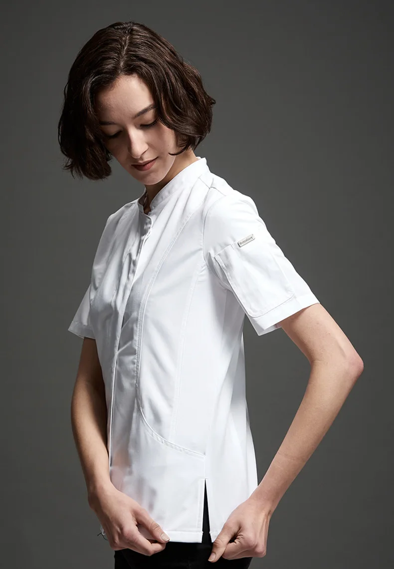 Новая форма шеф повара женская летняя одежда с коротким рукавом для ресторана