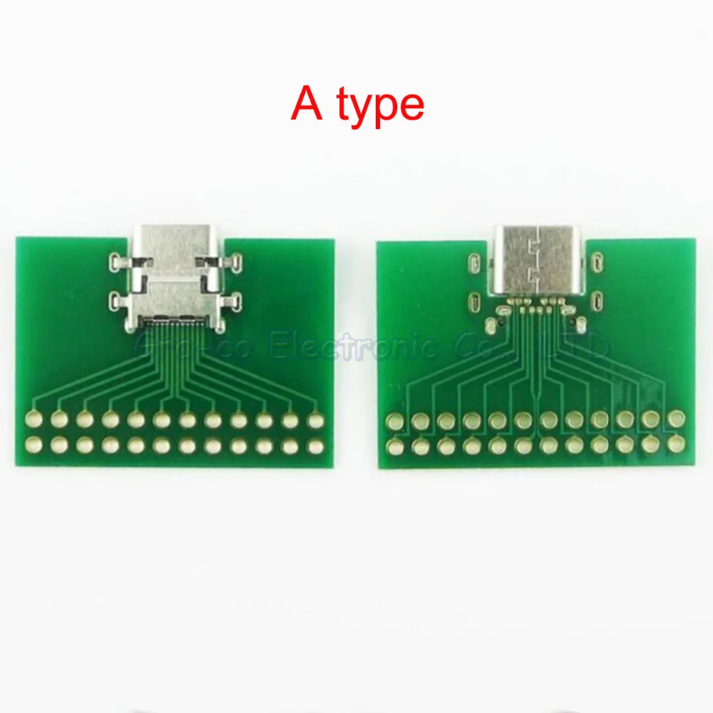 10 шт./лот USB 3 1 с печатной платой TYPE C Разъем 24P тестовая плата разъем|usb hub power supply|usb