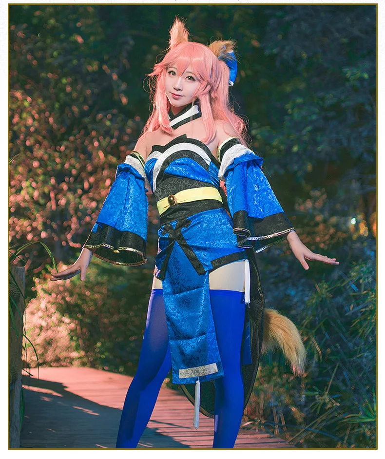 Fate Grand Order Tamamo no Mae FGO Kimono Cosplay Costume Full Set Women COSPLAYONSEN | Тематическая одежда и униформа