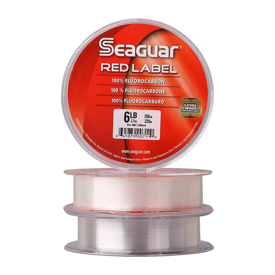 Оригинальная леска SEAGUAR RED LABEL 6LB-12LB Фторуглеродные Лески 229 м/183 м